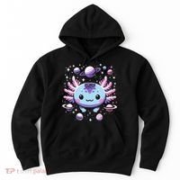 Galaxy Axolotl Funny Goth Space Axolotl Hoodie thumb 0