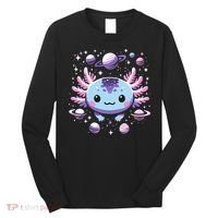 Galaxy Axolotl Funny Goth Space Axolotl Long Sleeve Shirt thumb 0