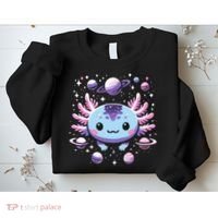Galaxy Axolotl Funny Goth Space Axolotl Sweatshirt thumb 2