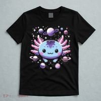Galaxy Axolotl Funny Goth Space Axolotl T-Shirt thumb 5