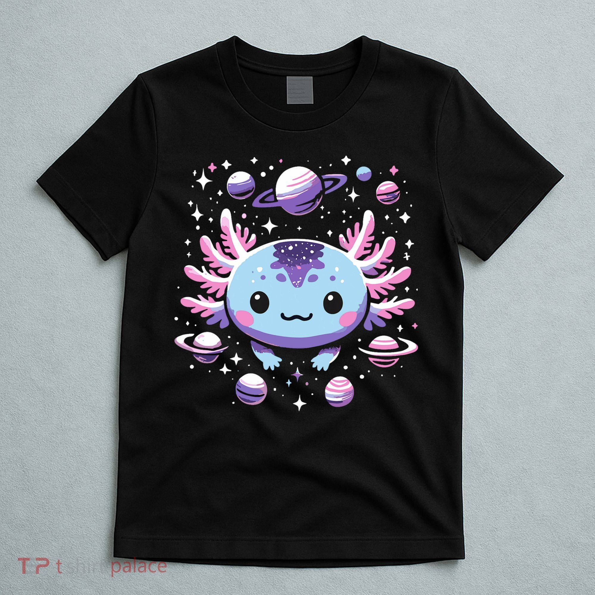Galaxy Axolotl Funny Goth Space Axolotl T-Shirt