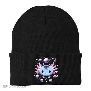 Galaxy Axolotl Funny Goth Space Axolotl Beanie