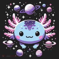 Galaxy Axolotl Funny Goth Space Axolotl Beanie thumb 2