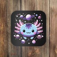 Galaxy Axolotl Funny Goth Space Axolotl Coaster thumb 0