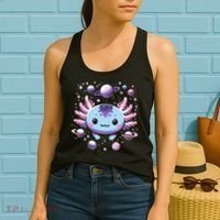 Galaxy Axolotl Funny Goth Space Axolotl Women's Tank Top thumb 2