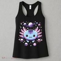 Galaxy Axolotl Funny Goth Space Axolotl Women's Tank Top thumb 3