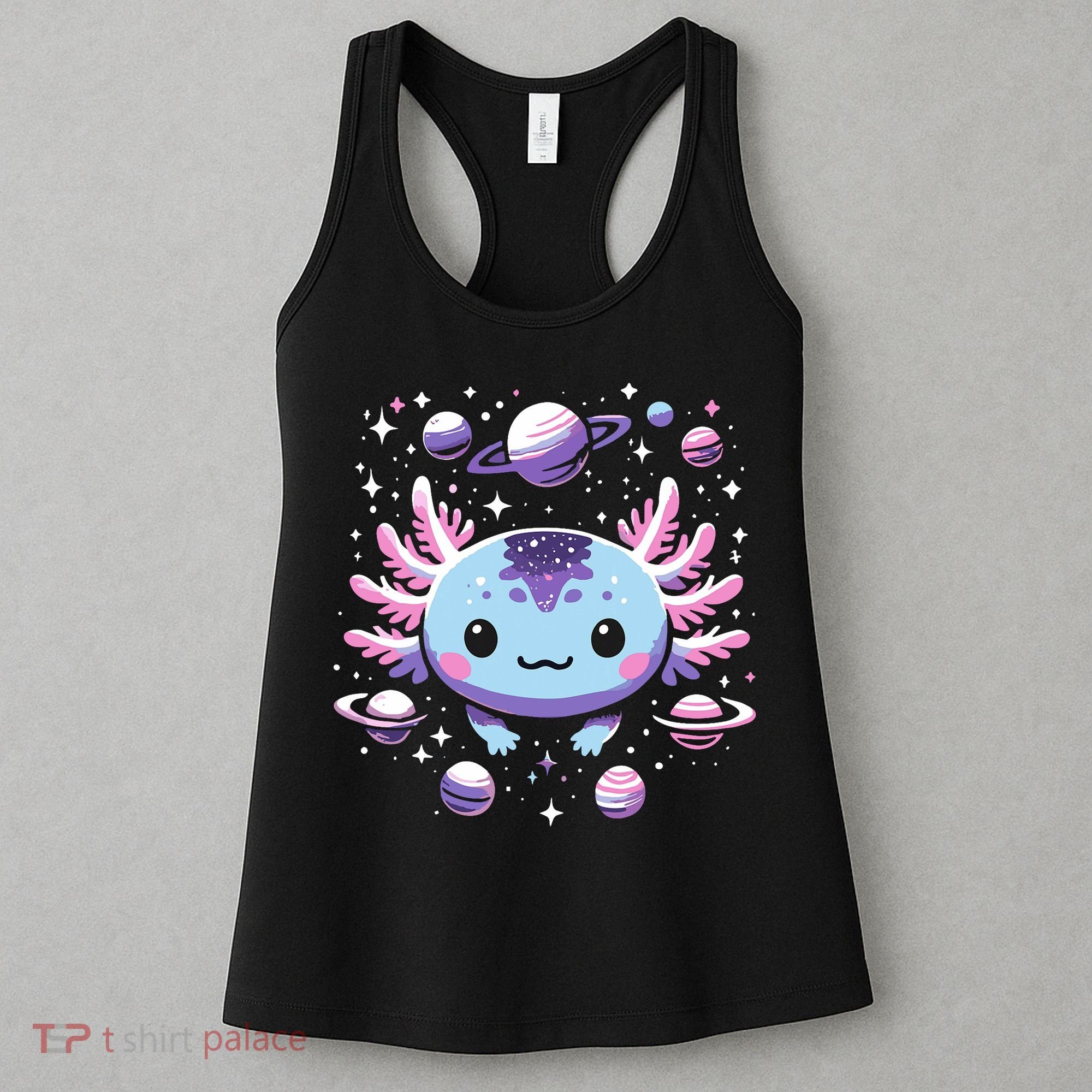 Galaxy Axolotl Funny Goth Space Axolotl Women's Tank Top
