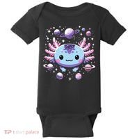 Galaxy Axolotl Funny Goth Space Axolotl Baby Bodysuit thumb 0