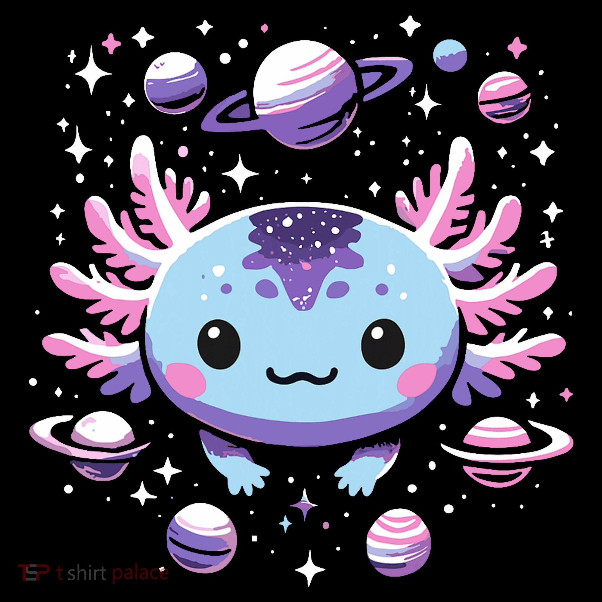 Galaxy Axolotl Funny Goth Space Axolotl Baby Bodysuit