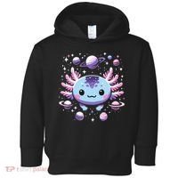 Galaxy Axolotl Funny Goth Space Axolotl Toddler Hoodie thumb 0