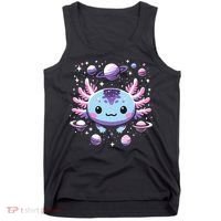 Galaxy Axolotl Funny Goth Space Axolotl Tank Top thumb 0