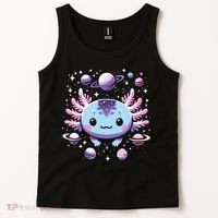 Galaxy Axolotl Funny Goth Space Axolotl Tank Top thumb 2