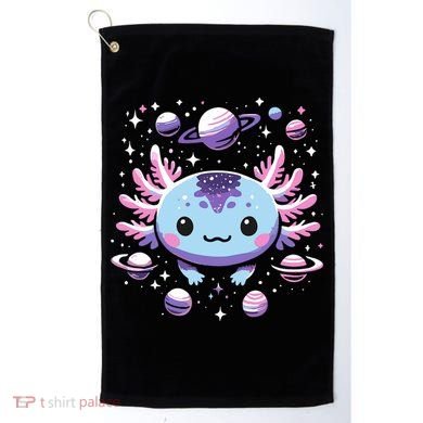 Galaxy Axolotl Funny Goth Space Axolotl Golf Towel