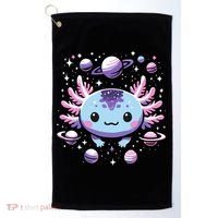 Galaxy Axolotl Funny Goth Space Axolotl Golf Towel thumb 0