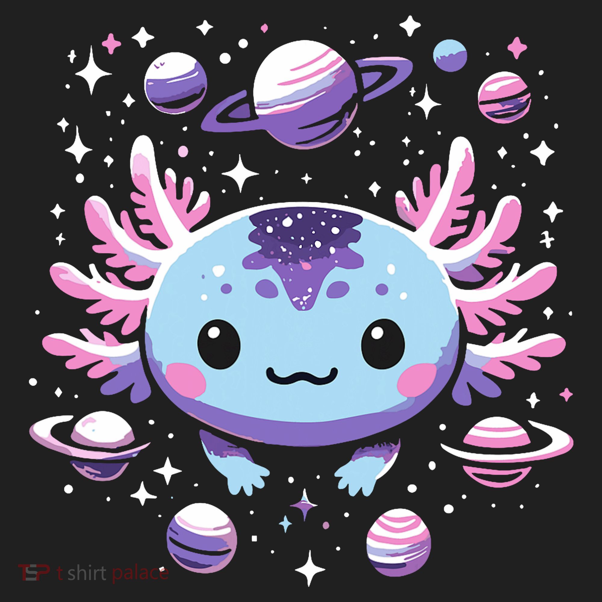 Galaxy Axolotl Funny Goth Space Axolotl Golf Towel