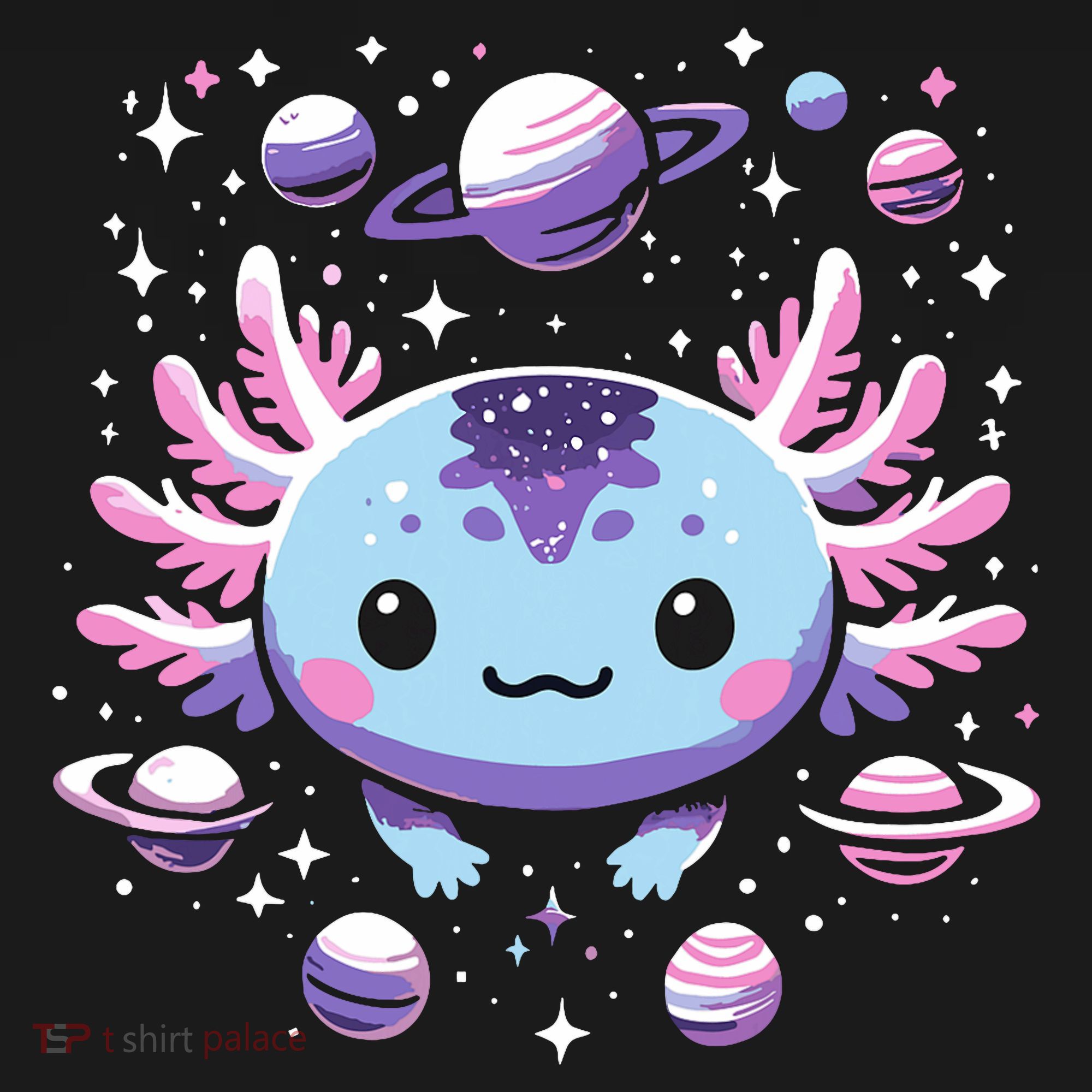 Galaxy Axolotl Funny Goth Space Axolotl Toddler T-Shirt