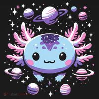 Galaxy Axolotl Funny Goth Space Axolotl Kids Sweatshirt thumb 2