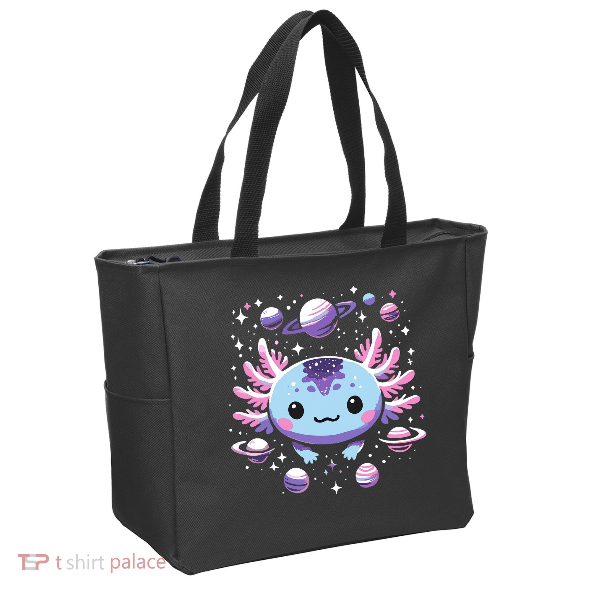 Galaxy Axolotl Funny Goth Space Axolotl Tote Bag