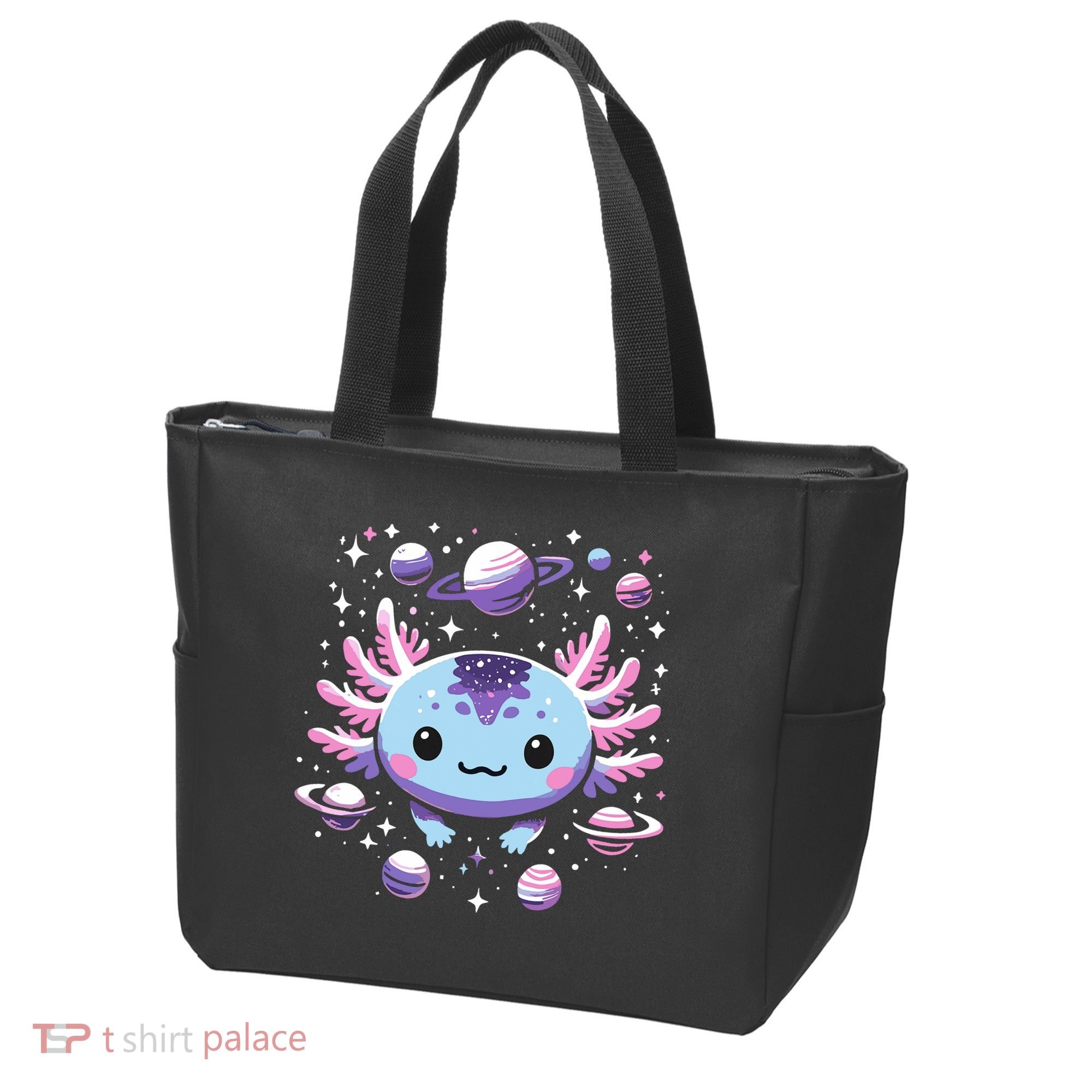 Galaxy Axolotl Funny Goth Space Axolotl Tote Bag