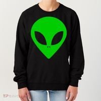 Green Alien Face Green Women's Sweatshirt thumb 0