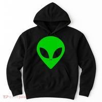 Green Alien Face Green Hoodie thumb 0