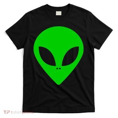Green Alien Face Green T-Shirt