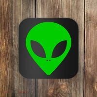 Green Alien Face Green Coaster thumb 0
