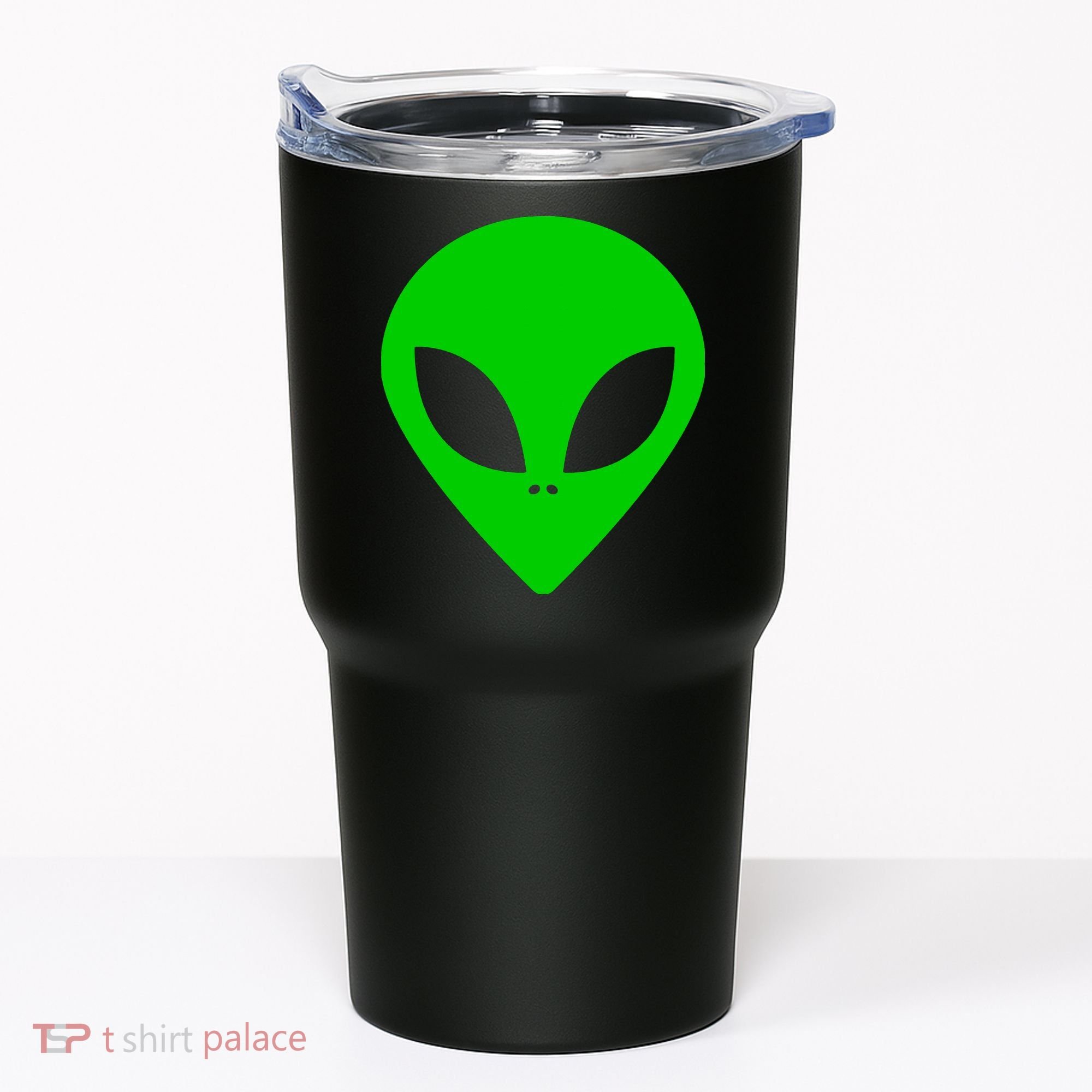 Green Alien Face Green Tumbler