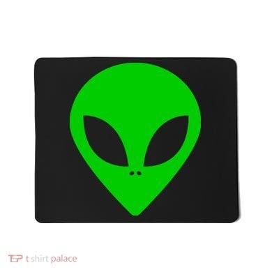 Green Alien Face Green Mousepad