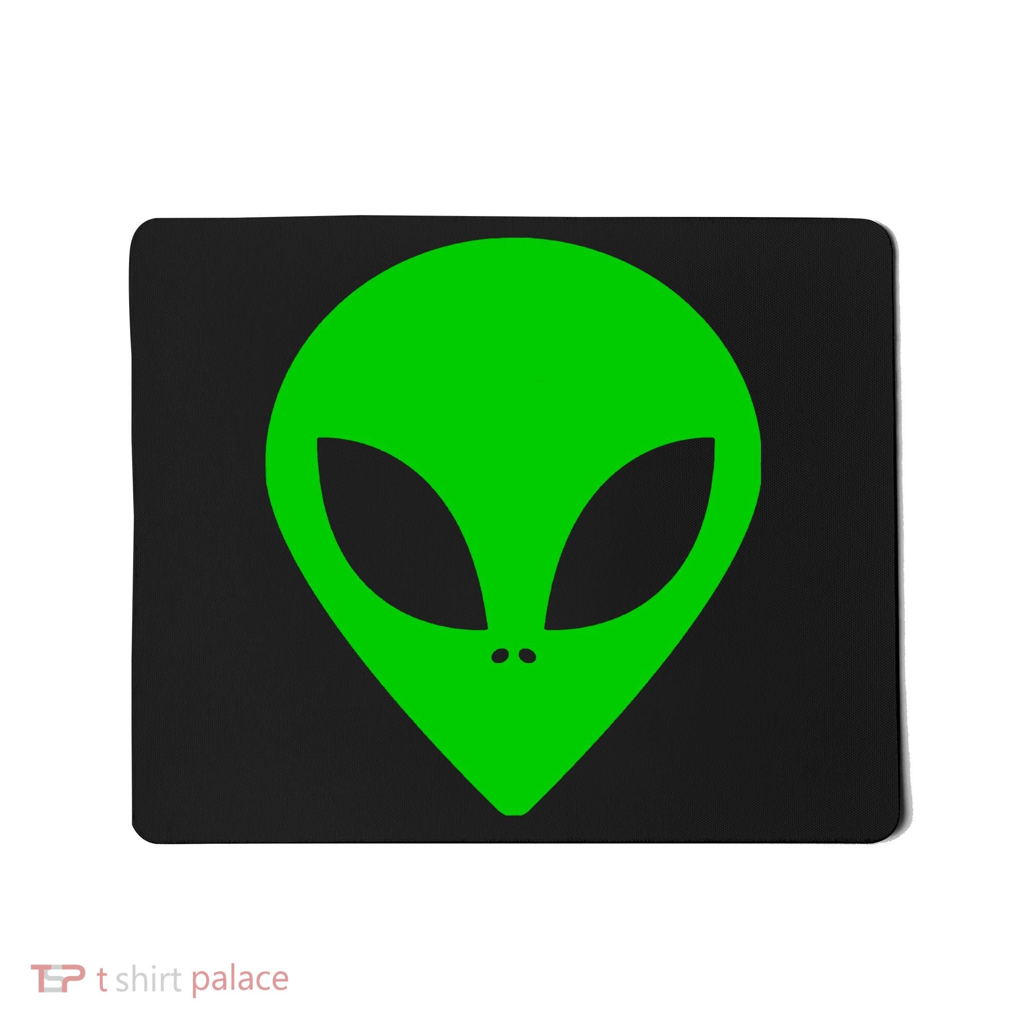 Green Alien Face Green Mousepad