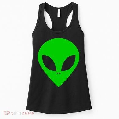 Green Alien Face Green Women's Tank Top