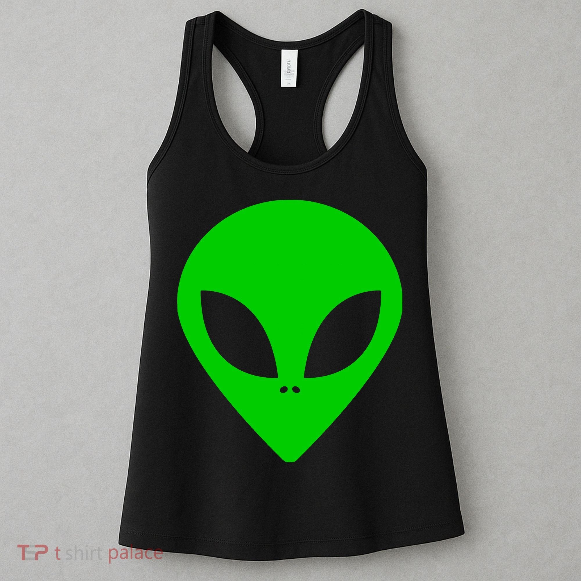 Green Alien Face Green Women's Tank Top