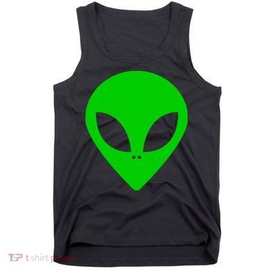 Green Alien Face Green Tank Top