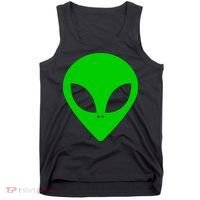 Green Alien Face Green Tank Top thumb 0