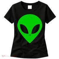 Green Alien Face Green Women's T-Shirt thumb 0