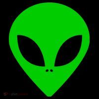 Green Alien Face Green Kids Hoodie thumb 5