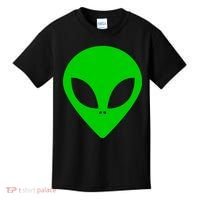 Green Alien Face Green Kids T-Shirt thumb 0