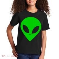 Green Alien Face Green Kids T-Shirt thumb 2