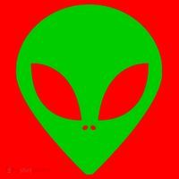 Green Alien Face Green Santa Hat thumb 1
