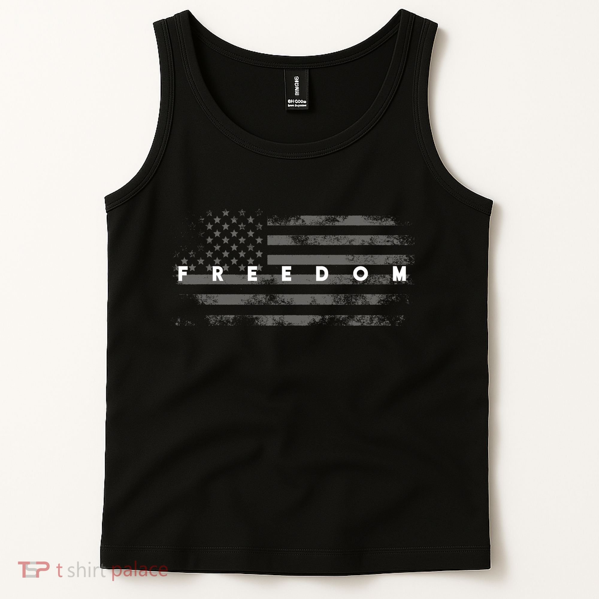 Grunge American Flag Patriotic Pride Freedom Charlie Kirk Tank Top