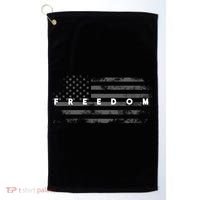 Grunge American Flag Patriotic Pride Freedom Charlie Kirk Golf Towel thumb 0
