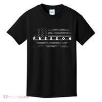 Grunge American Flag Patriotic Pride Freedom Charlie Kirk Kids T-Shirt thumb 0