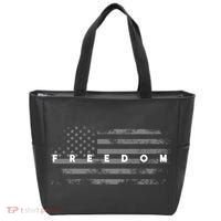 Grunge American Flag Patriotic Pride Freedom Charlie Kirk Tote Bag thumb 0