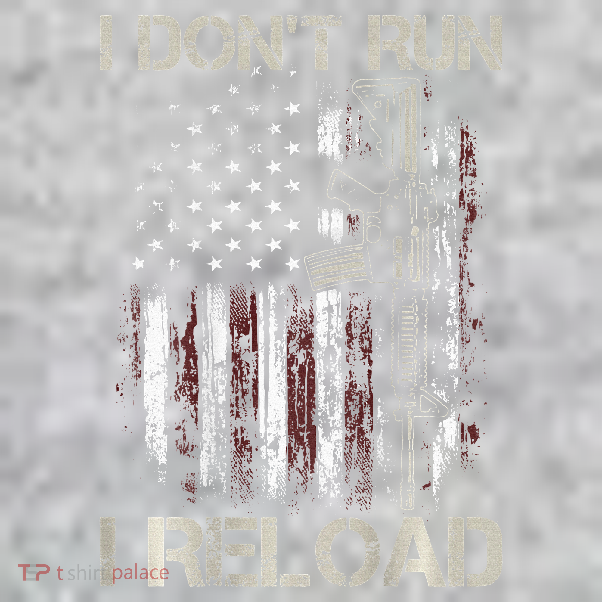Gun American Flag I Don't Run I Reload I Dont Run The Baniff Cuffed Pom Beanie