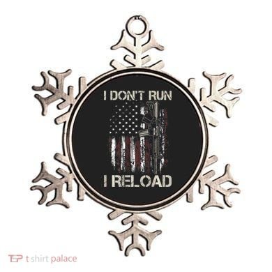 Gun American Flag I Don't Run I Reload I Dont Run Ornament