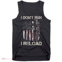 Gun American Flag I Don't Run I Reload I Dont Run Tank Top thumb 0