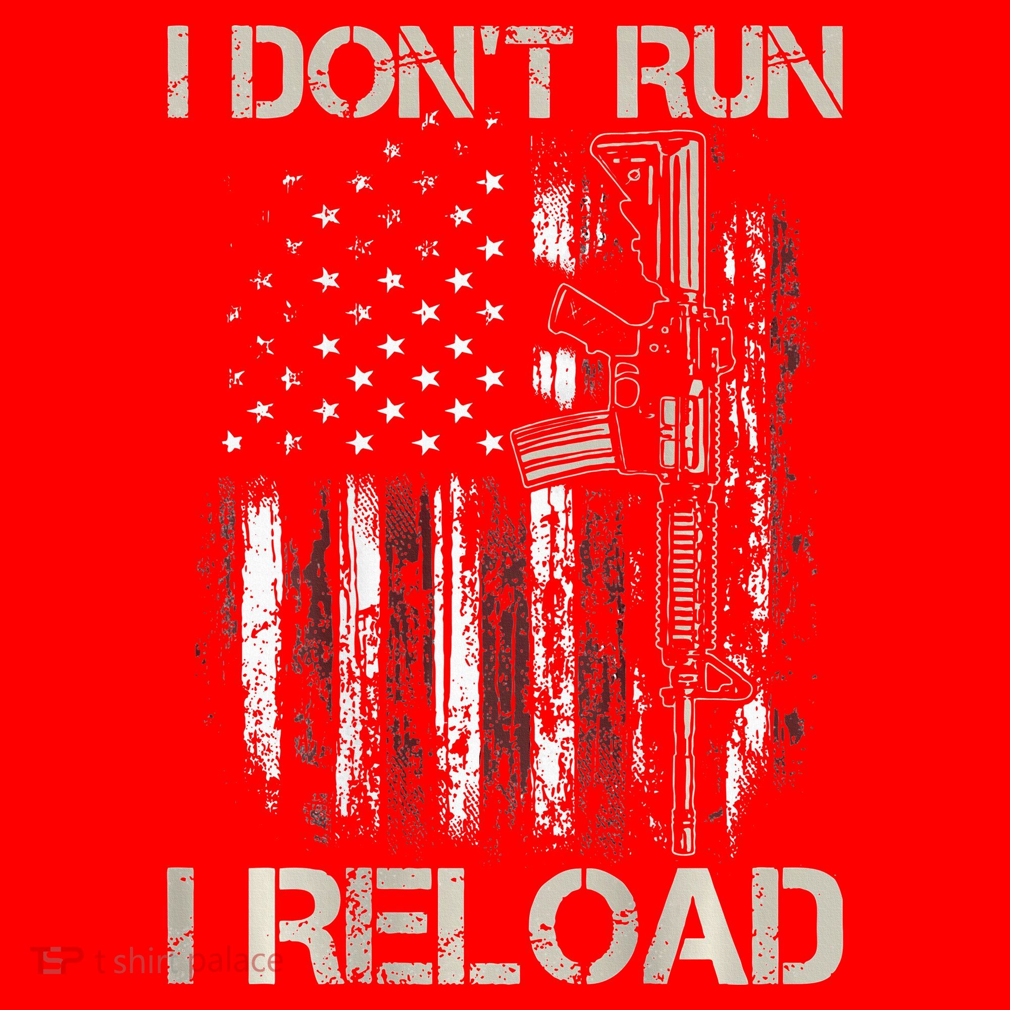 Gun American Flag I Don't Run I Reload I Dont Run Santa Hat