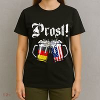 German American Flag Prost Beer Oktoberfest T-Shirt thumb 4