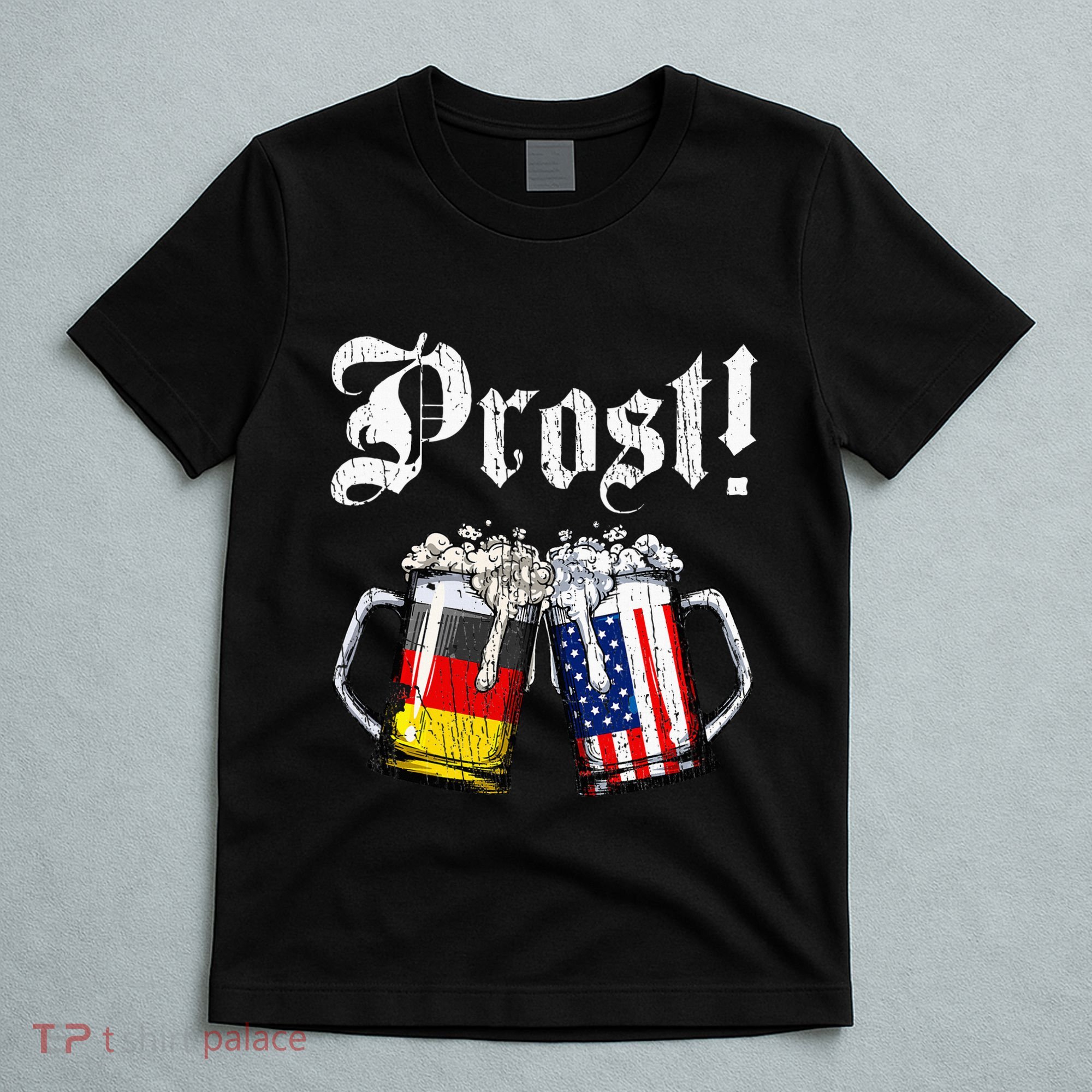 German American Flag Prost Beer Oktoberfest T-Shirt