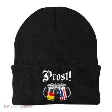German American Flag Prost Beer Oktoberfest Beanie